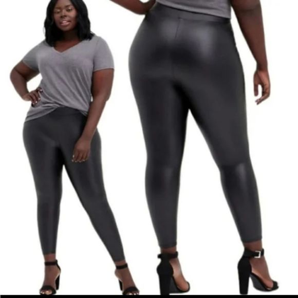 torrid Pants - TORRID Full Length Signature Waist PU Leggings sz 3